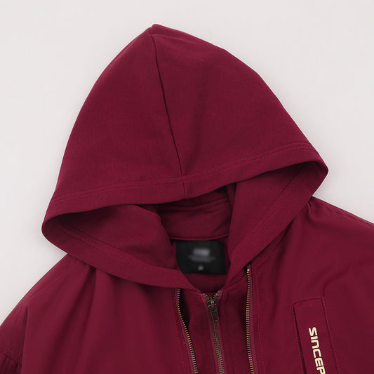 Fake two hooded jackets