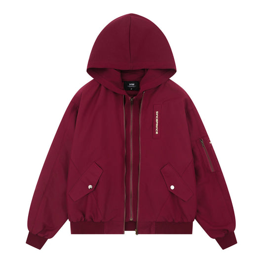 Fake two hooded jackets