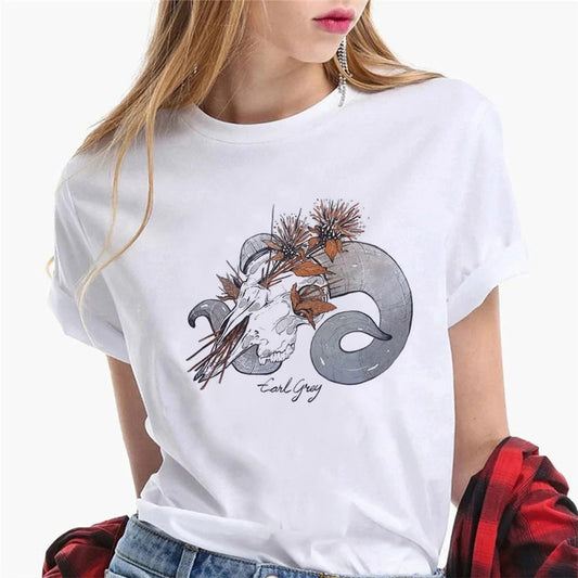 Women's T-shirts Graphic Designer T-shirts Girls Harajuku Cl