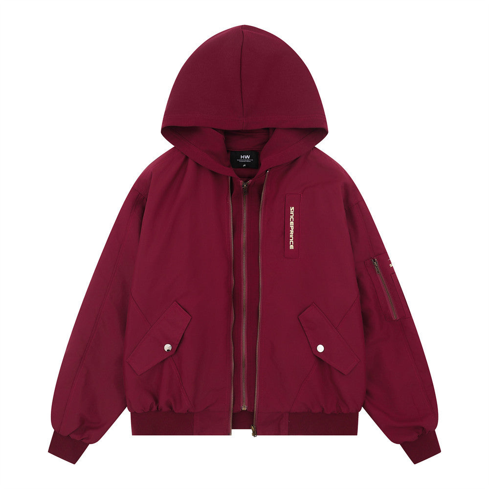 Fake two hooded jackets