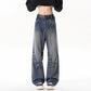 Relaxed Straight Leg Jeans Men Long Pants