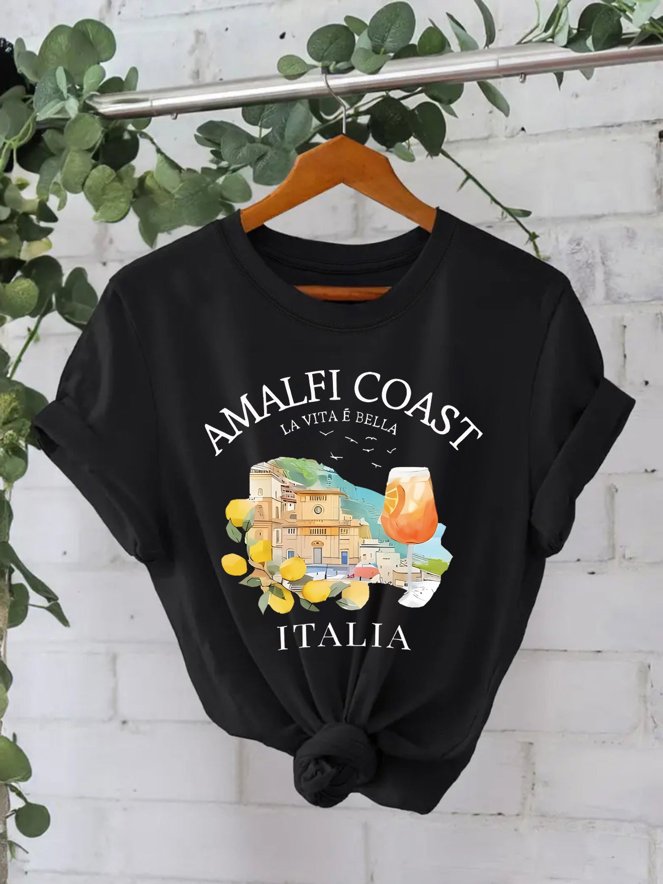 Printed short sleeved AMALFI COAST