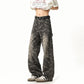 Straight-leg denim pants for men