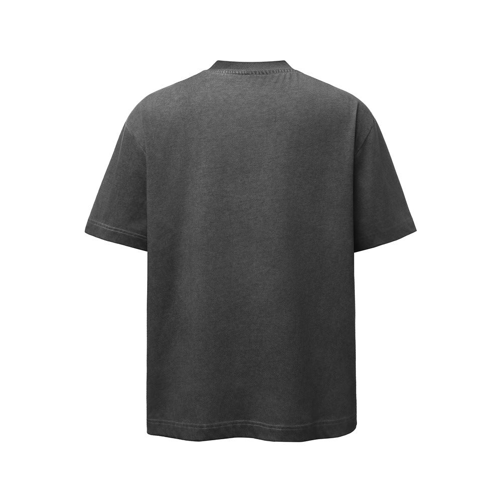 Embroidered old and dirty t-shirts with letters