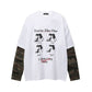Camouflage fake two hoodies
