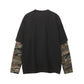 Camouflage fake two hoodies