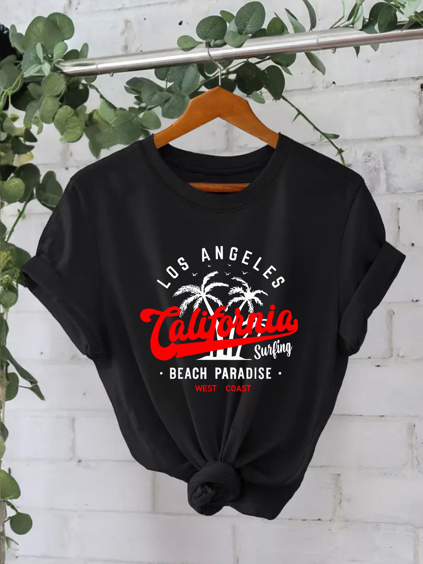 T-shirt WEST COAST letter print