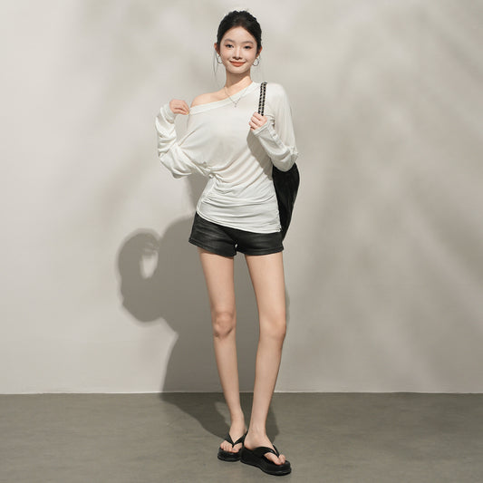 Long Sleeve Sun Protection T-Shirt Blouse for Women Lightweight Top