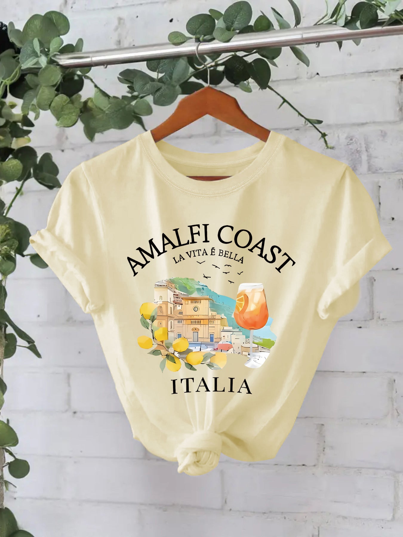 Printed short sleeved AMALFI COAST