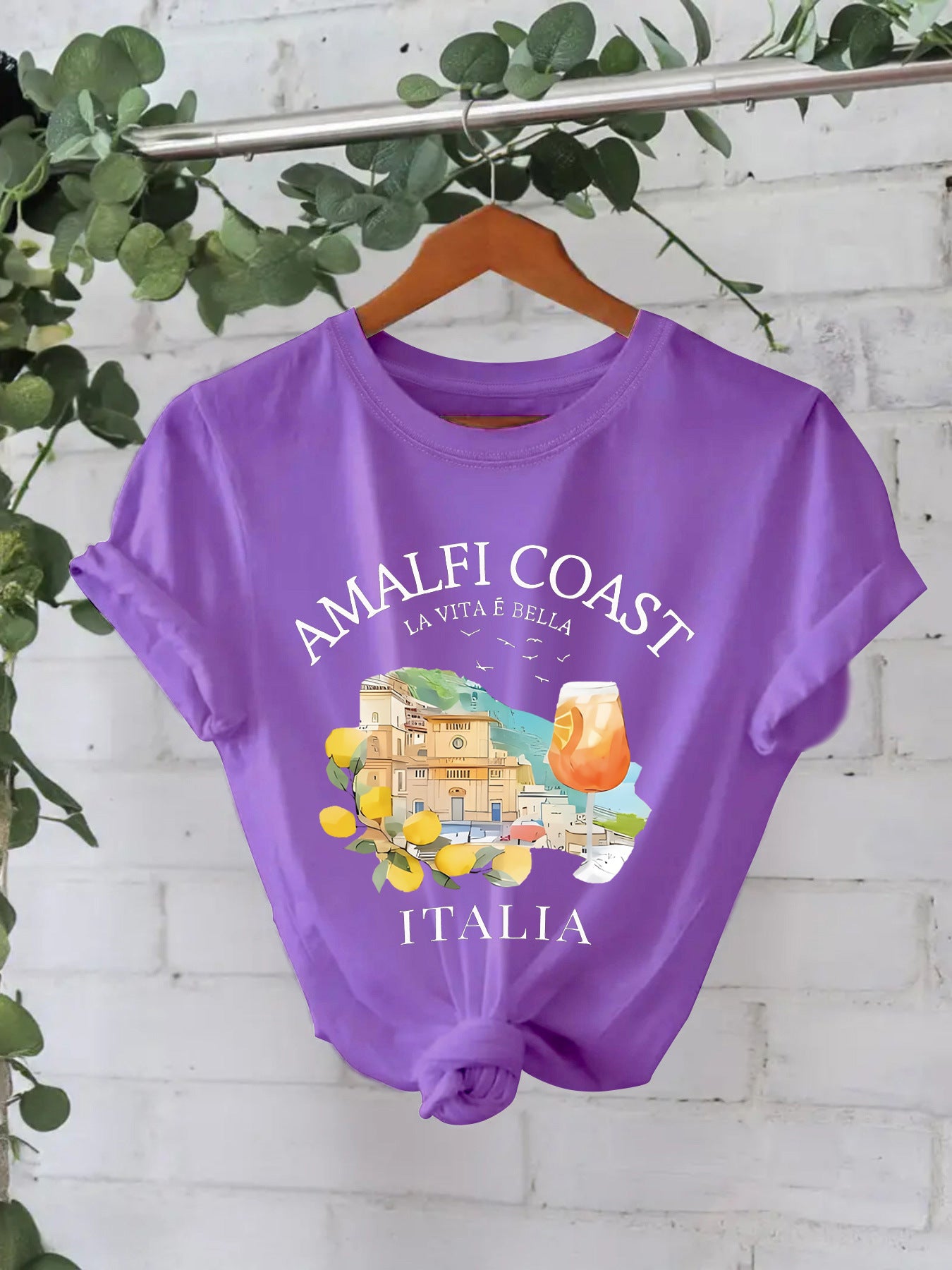 Printed short sleeved AMALFI COAST