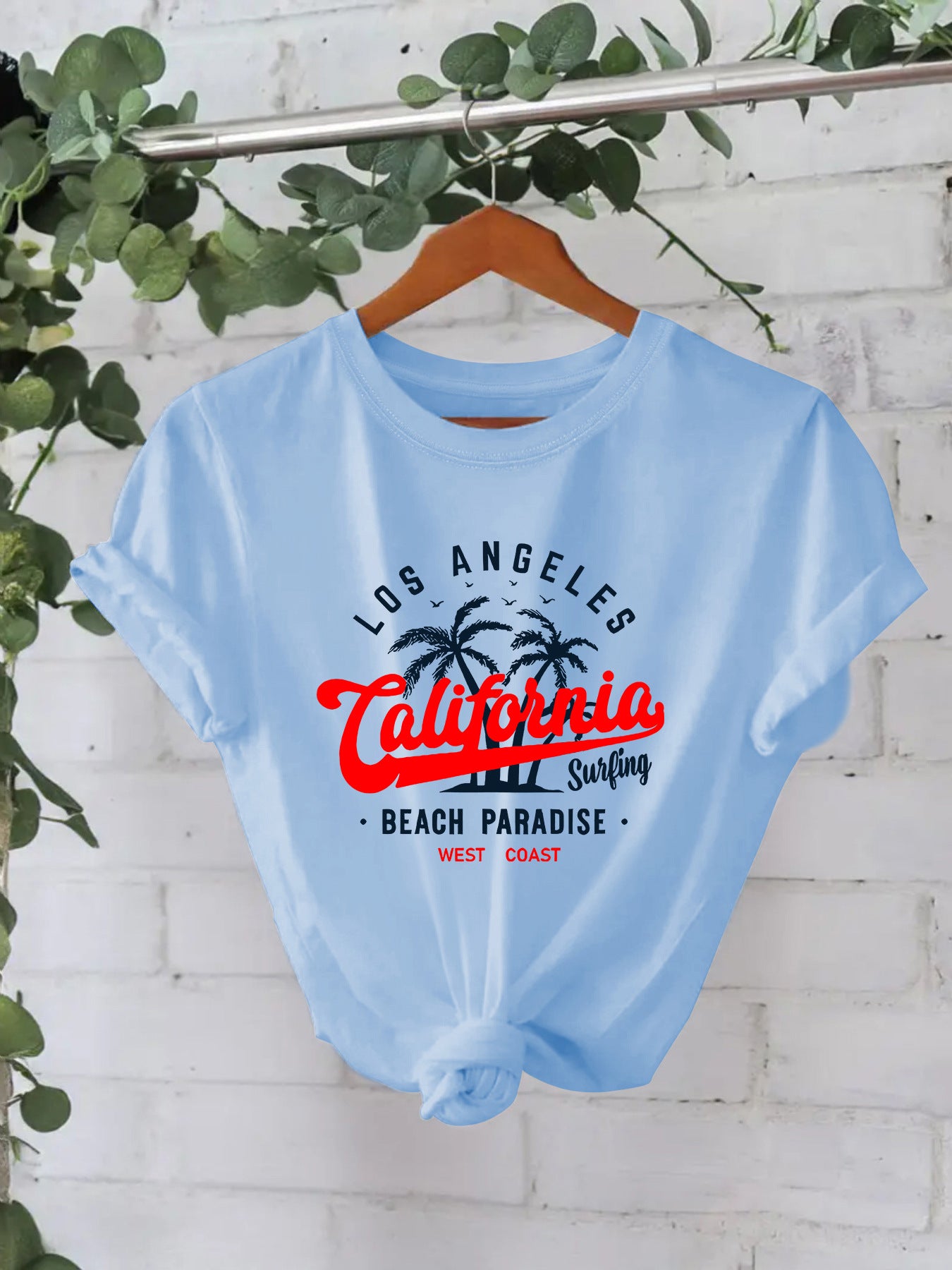 T-shirt WEST COAST letter print