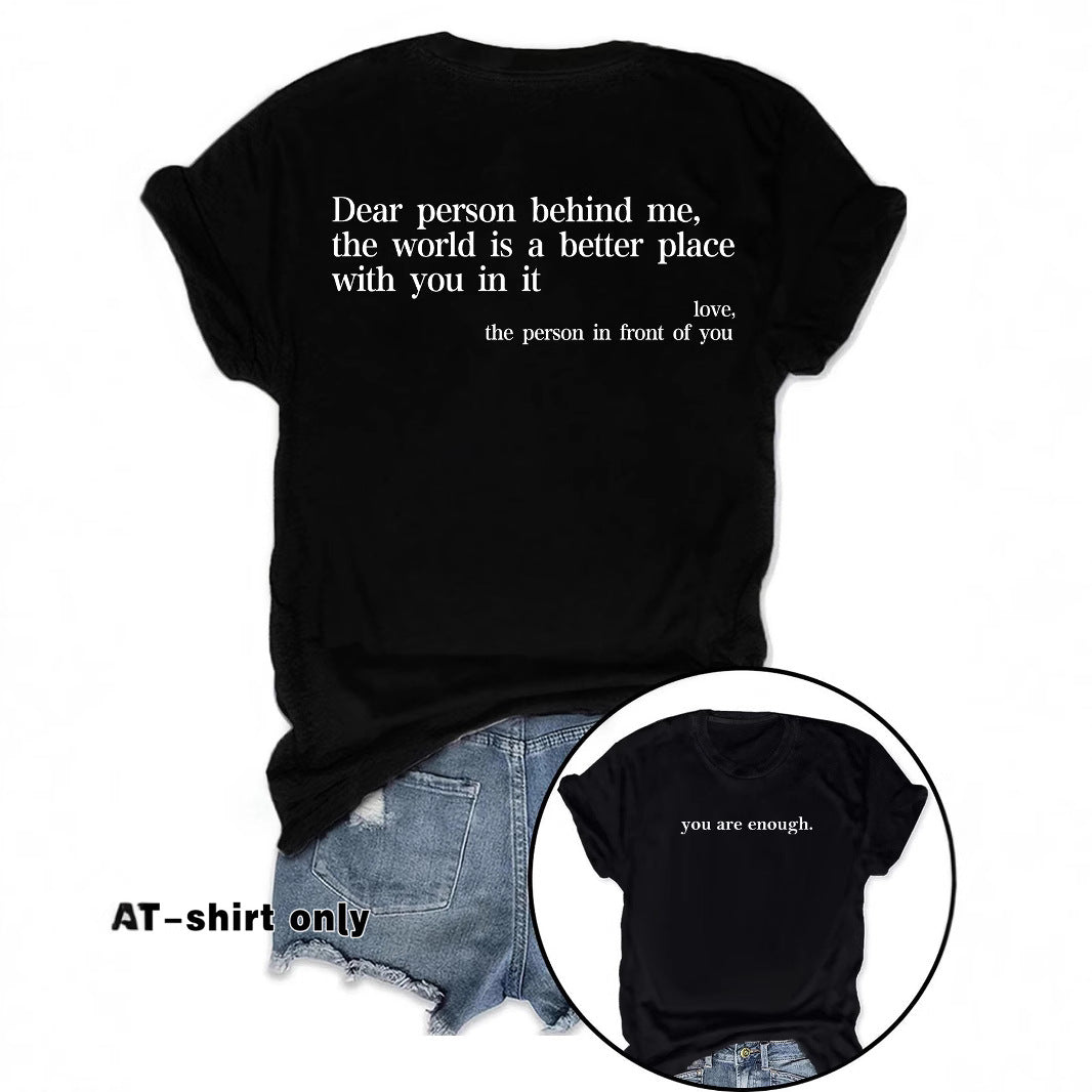 You are enough printed t-shirts