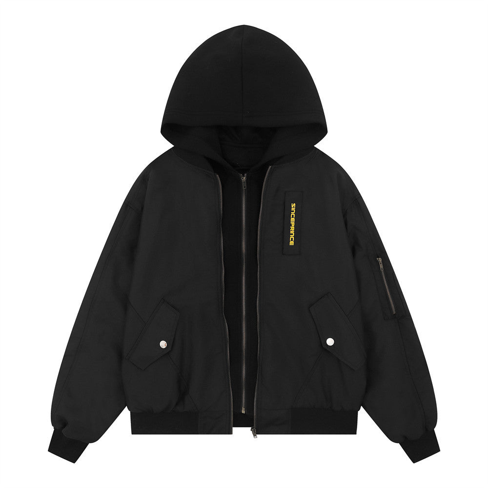 Fake two hooded jackets