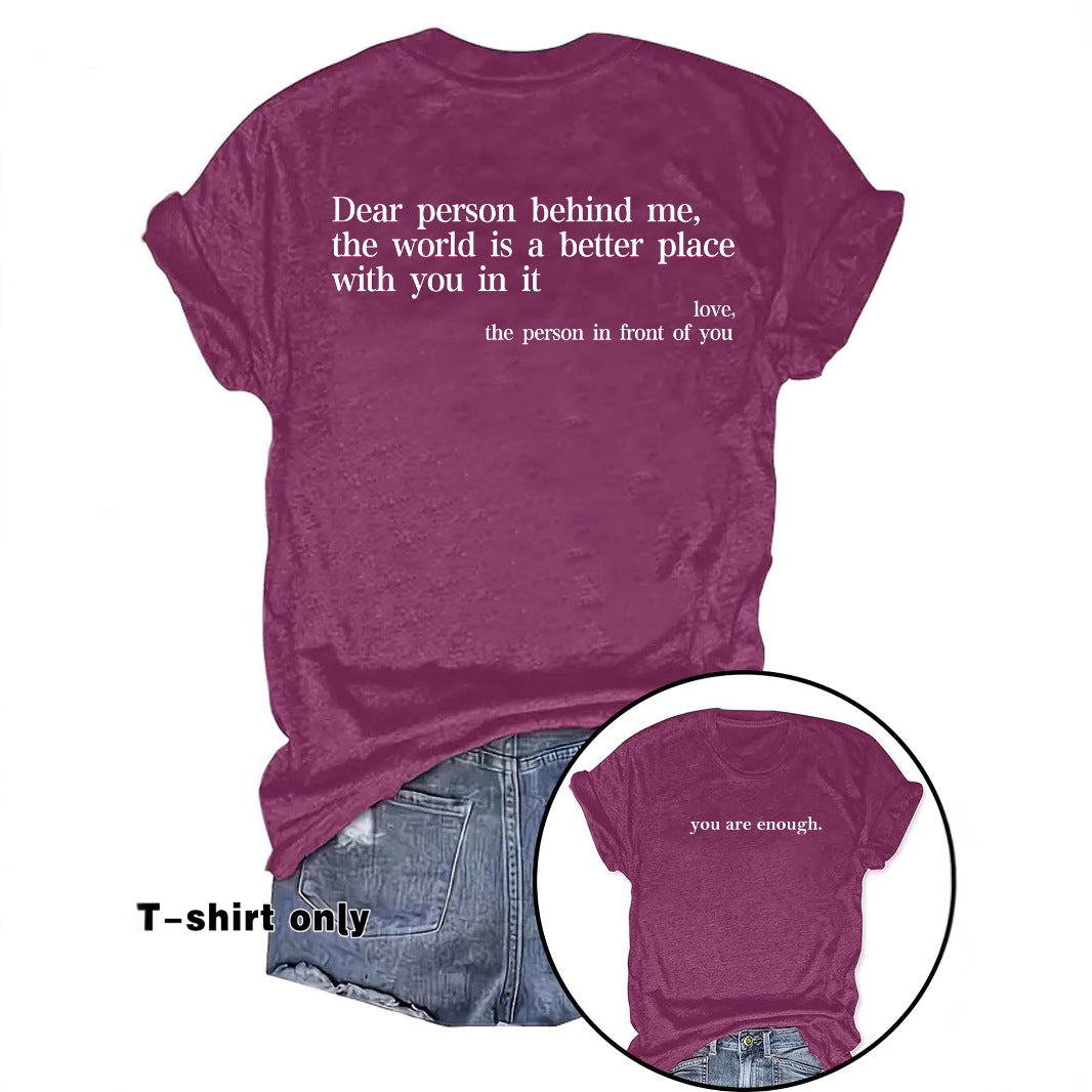 You are enough printed t-shirts