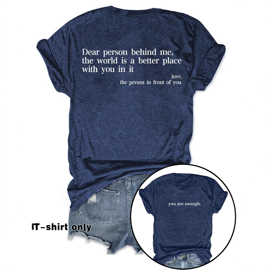 You are enough printed t-shirts