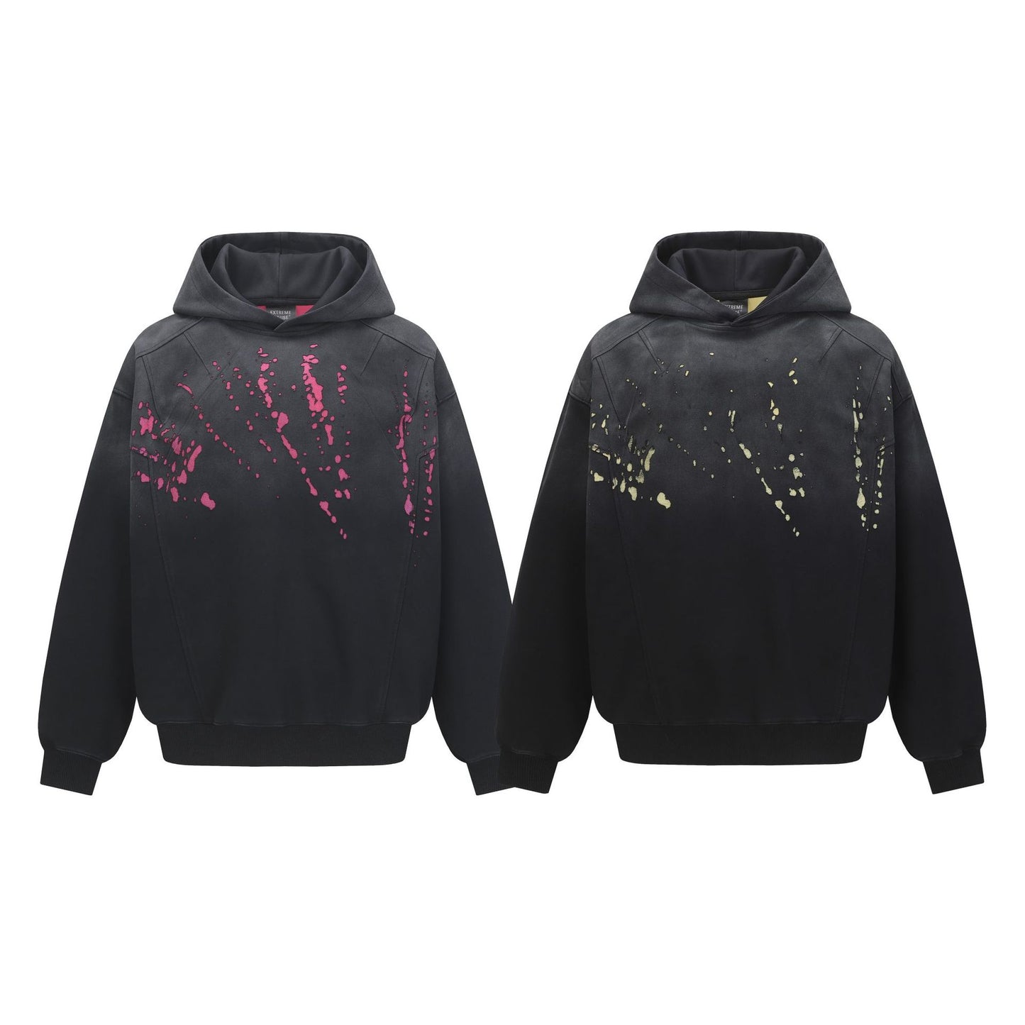 Destruction of hoodies and sweatshirts