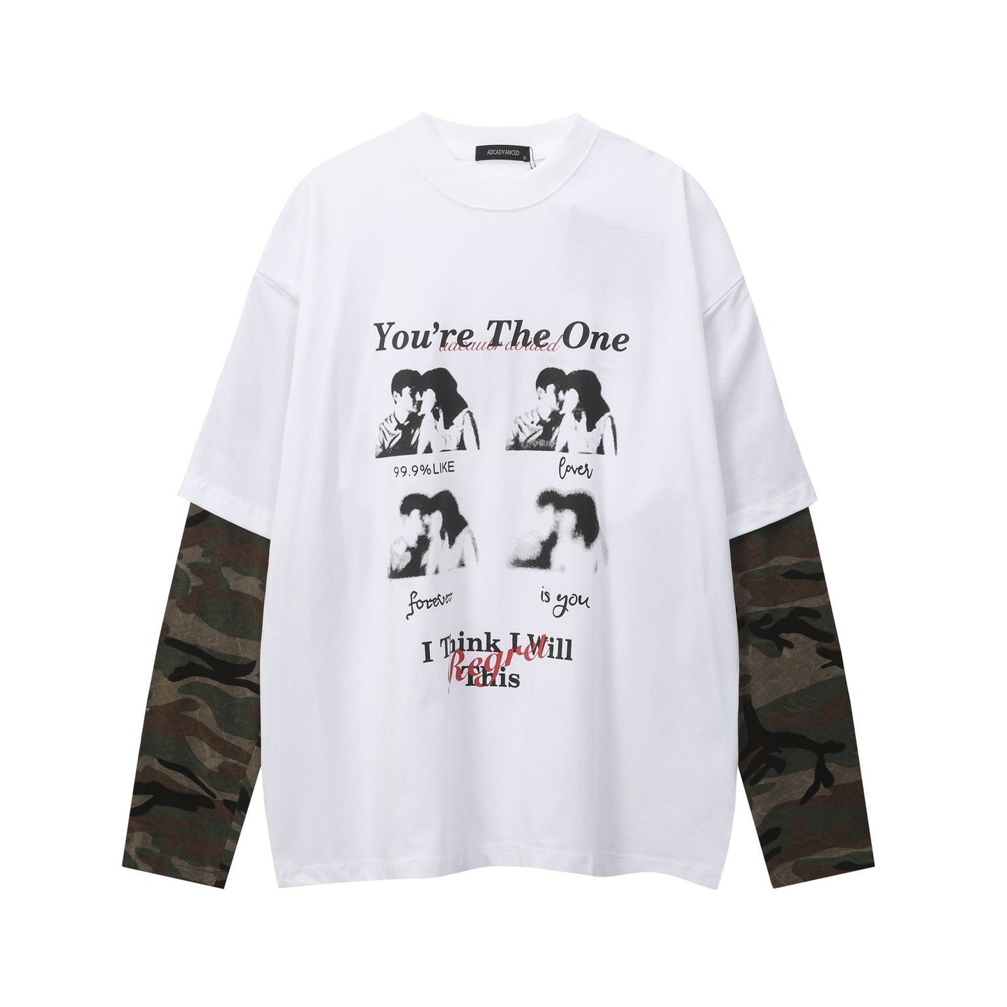Camouflage fake two hoodies