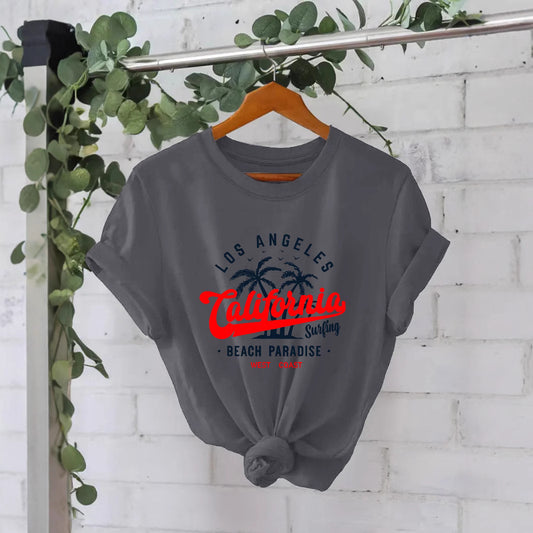T-shirt WEST COAST letter print