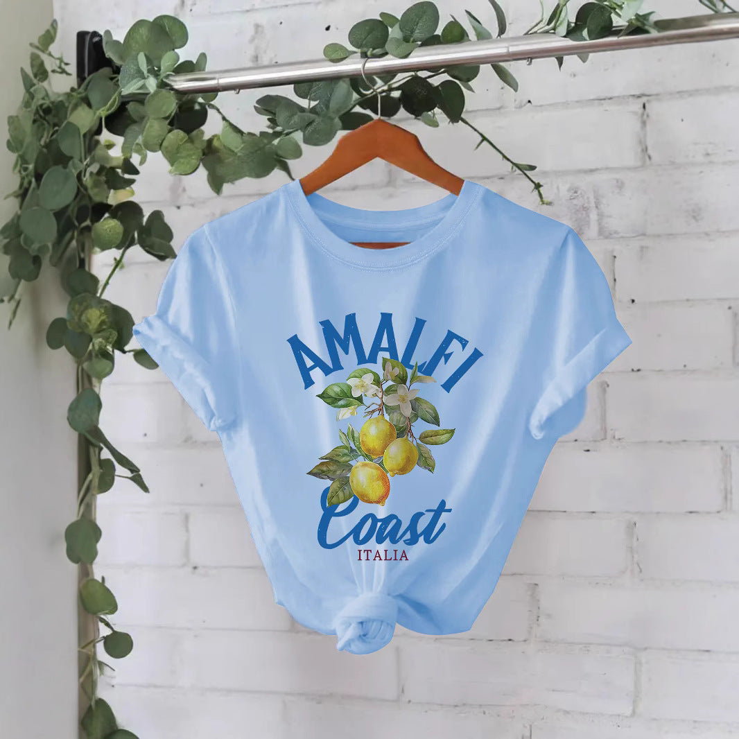 AMALFI Coast ITALIA Pure Cotton T-shirt