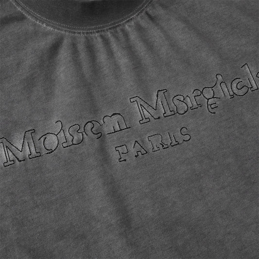 Embroidered old and dirty t-shirts with letters