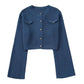 Fashion Knitted Women Coat Suits Metal Buttons Long Sleeve Sweater Cardigan Crop Top Female Shorts 2 Piece Sets New
