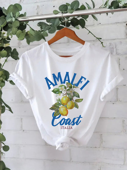 AMALFI Coast ITALIA Pure Cotton T-shirt