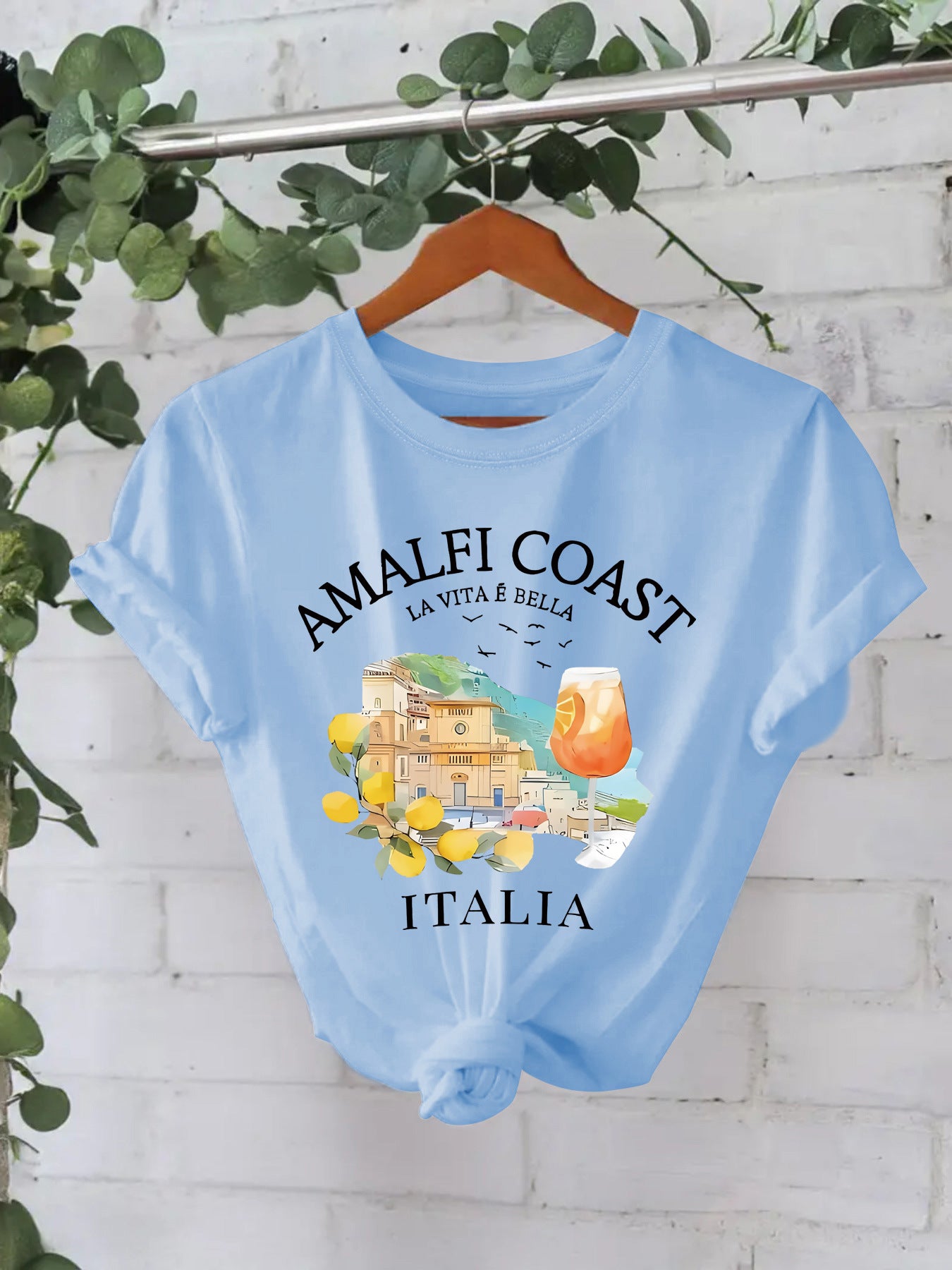 Printed short sleeved AMALFI COAST