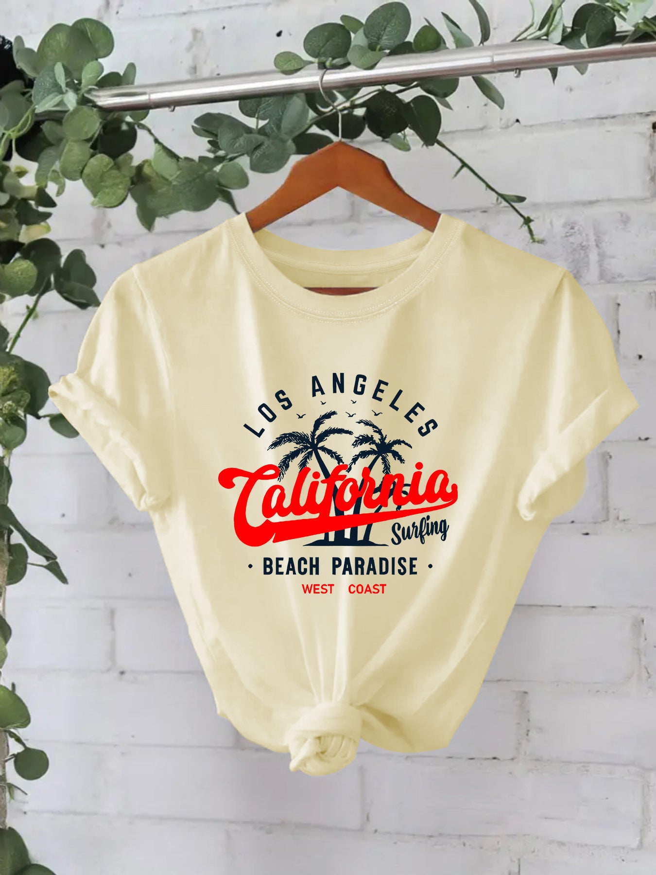 T-shirt WEST COAST letter print