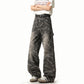 Straight-leg denim pants for men