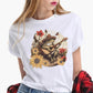 Women's T-shirts Graphic Designer T-shirts Girls Harajuku Cl