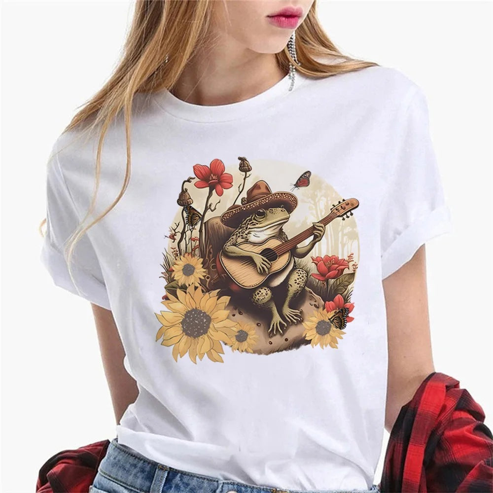 Women's T-shirts Graphic Designer T-shirts Girls Harajuku Cl