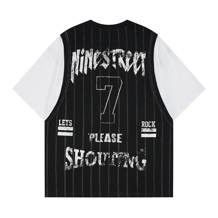Printed fake two T-shirts