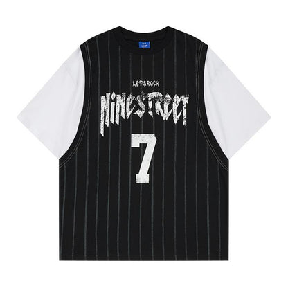 Printed fake two T-shirts