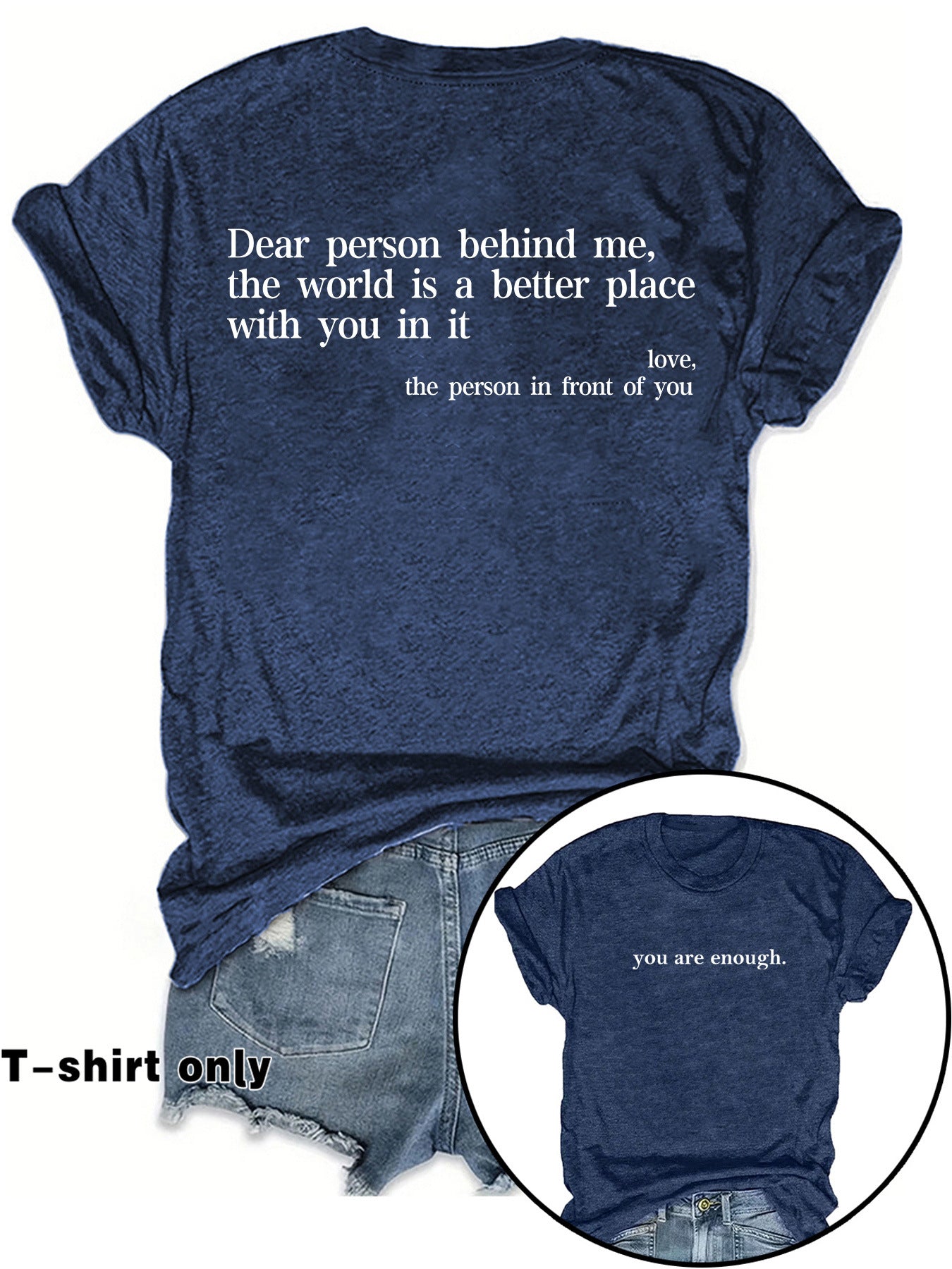 You are enough printed t-shirts