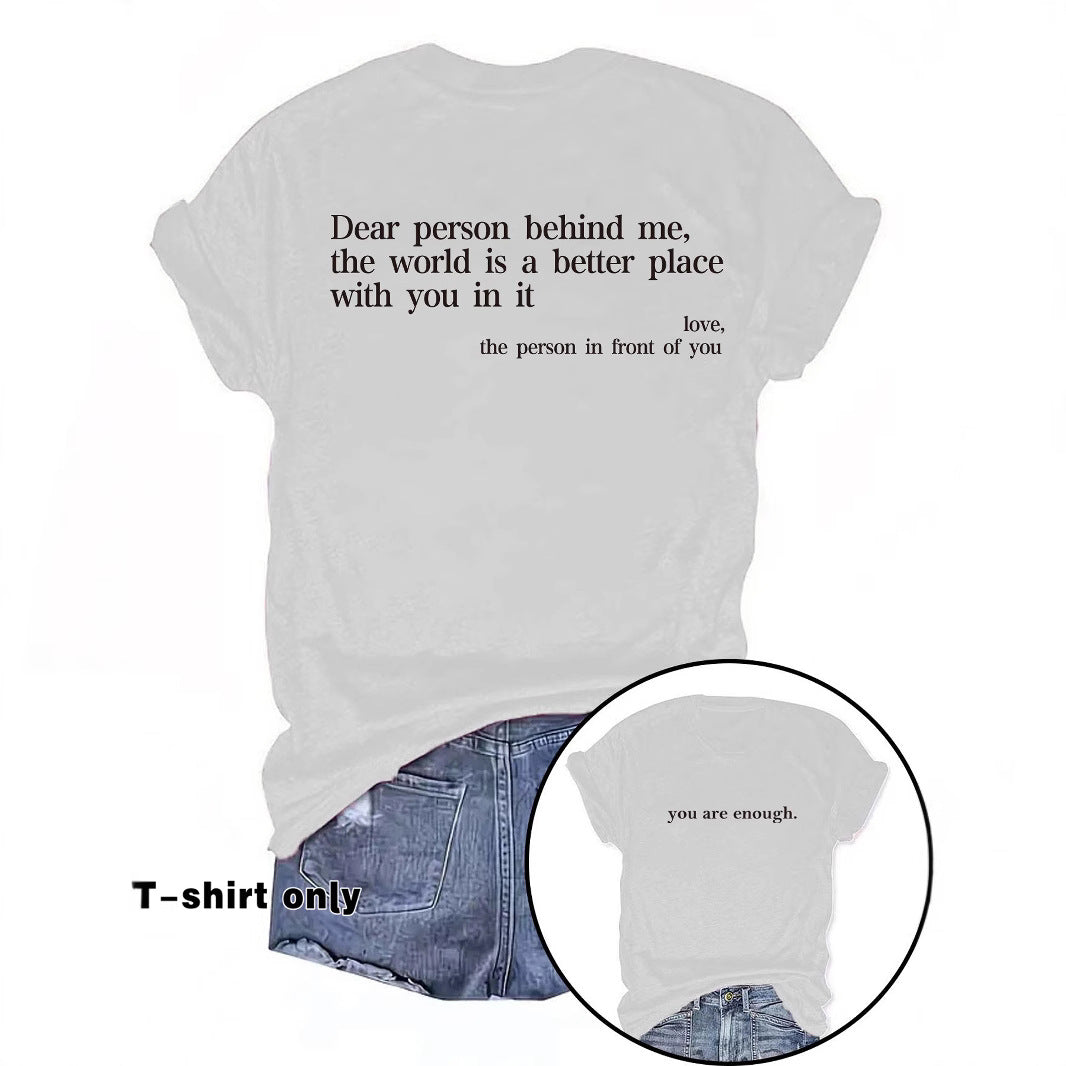 You are enough printed t-shirts