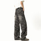 Straight-leg denim pants for men