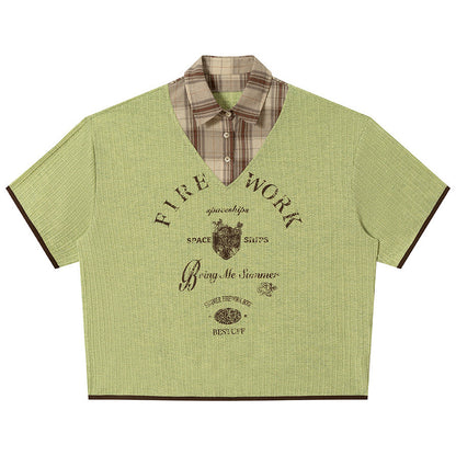 Fake two short sleeved T-shirts