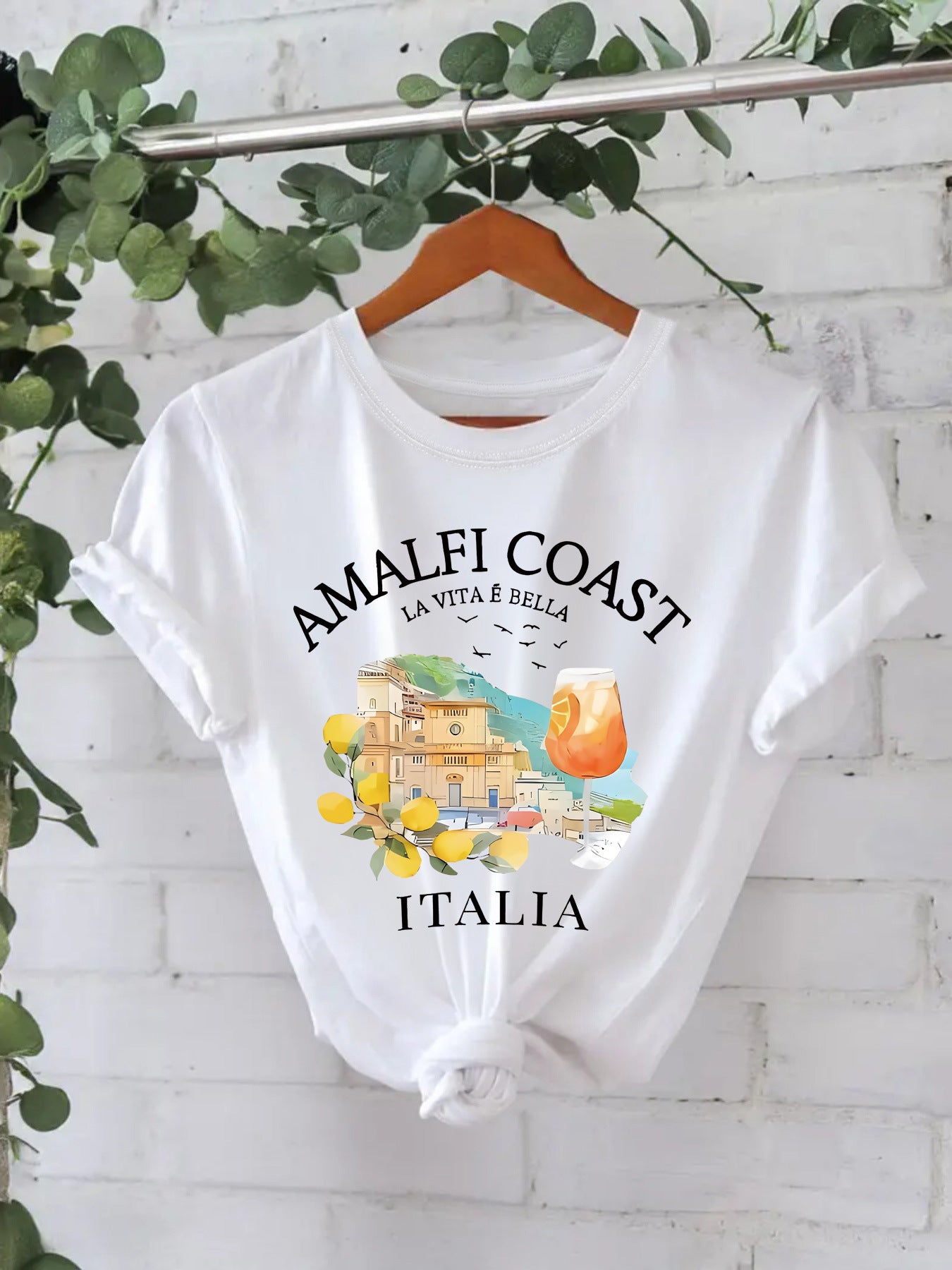 Printed short sleeved AMALFI COAST