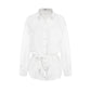 Belted Fitted Stripe Shirt Loose Slimming Sun Protection Top Date Outfit