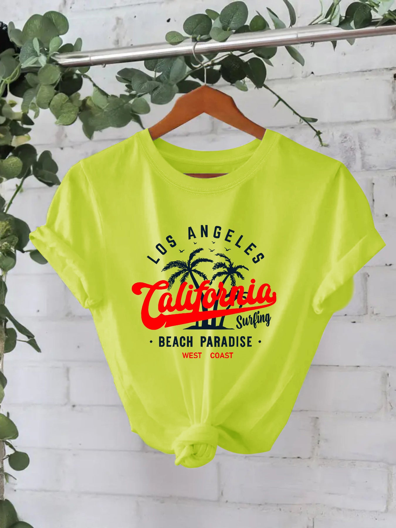 T-shirt WEST COAST letter print