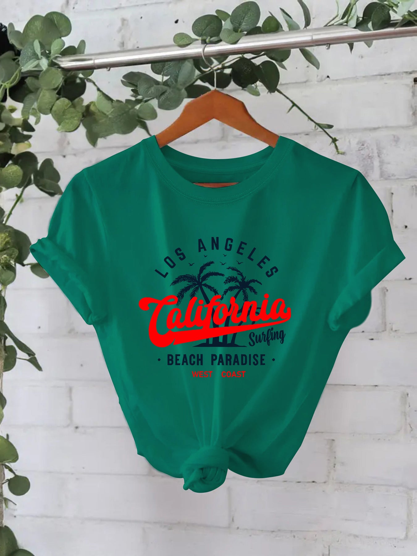 T-shirt WEST COAST letter print