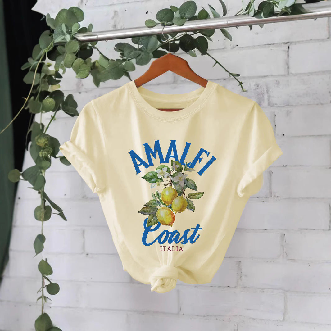 AMALFI Coast ITALIA Pure Cotton T-shirt