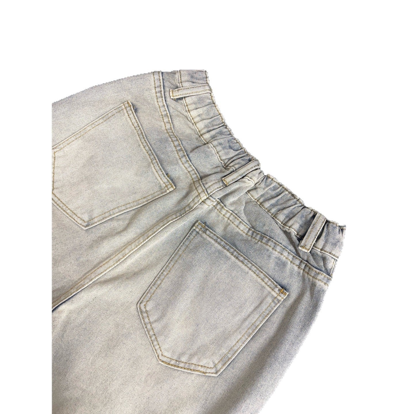 Vintage Street Style Distressed Rip-Off Denim Pants