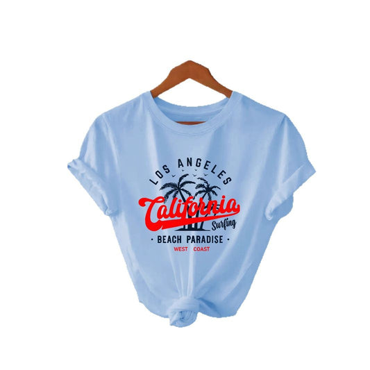 T-shirt WEST COAST letter print