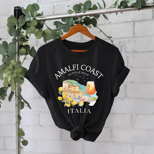 Printed short sleeved AMALFI COAST
