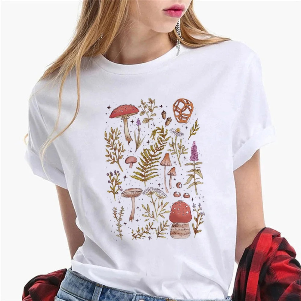 Women's T-shirts Graphic Designer T-shirts Girls Harajuku Cl