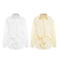 Belted Fitted Stripe Shirt Loose Slimming Sun Protection Top Date Outfit