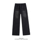 Street Style Studs Asymmetrical Straight Leg Jeans