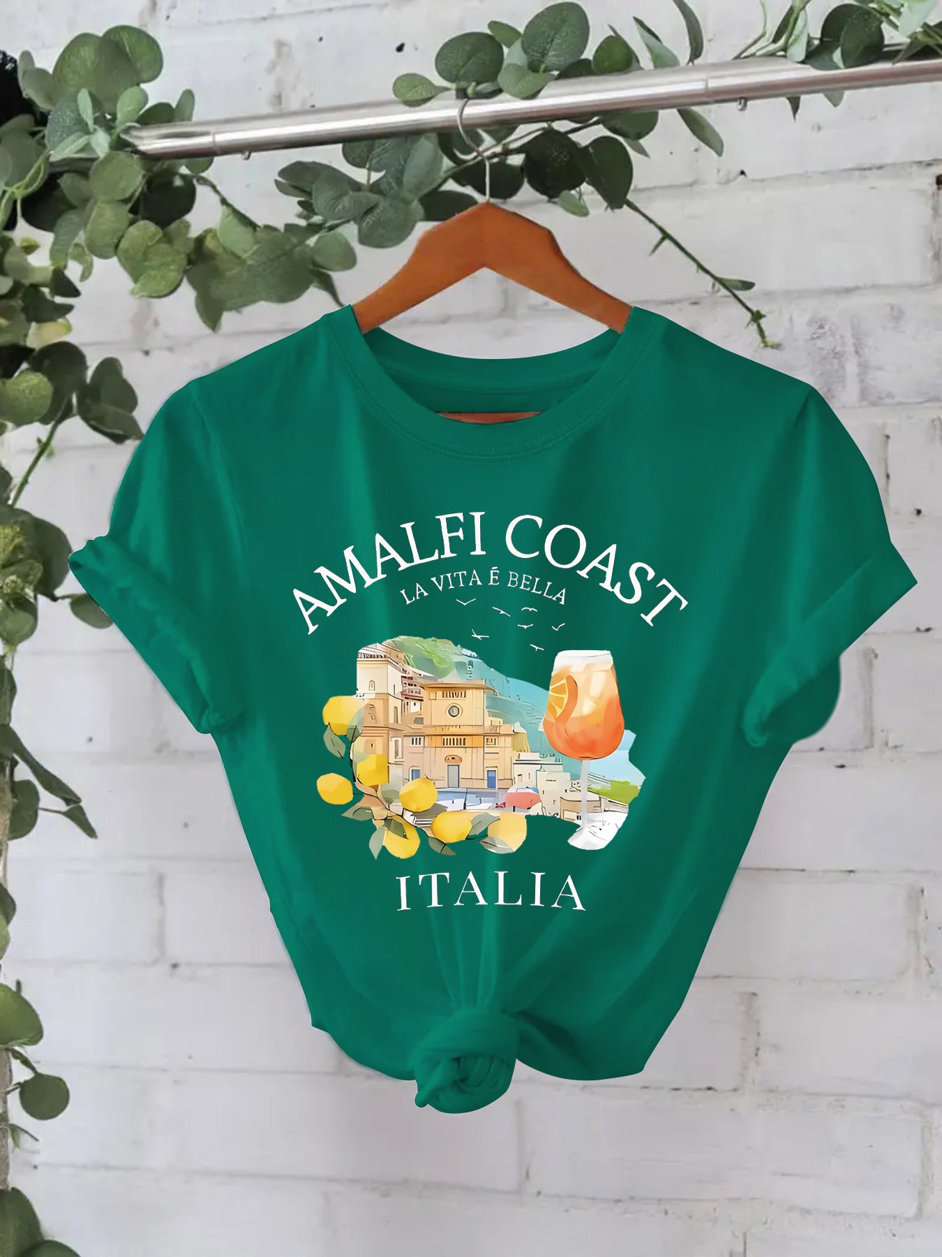 Printed short sleeved AMALFI COAST