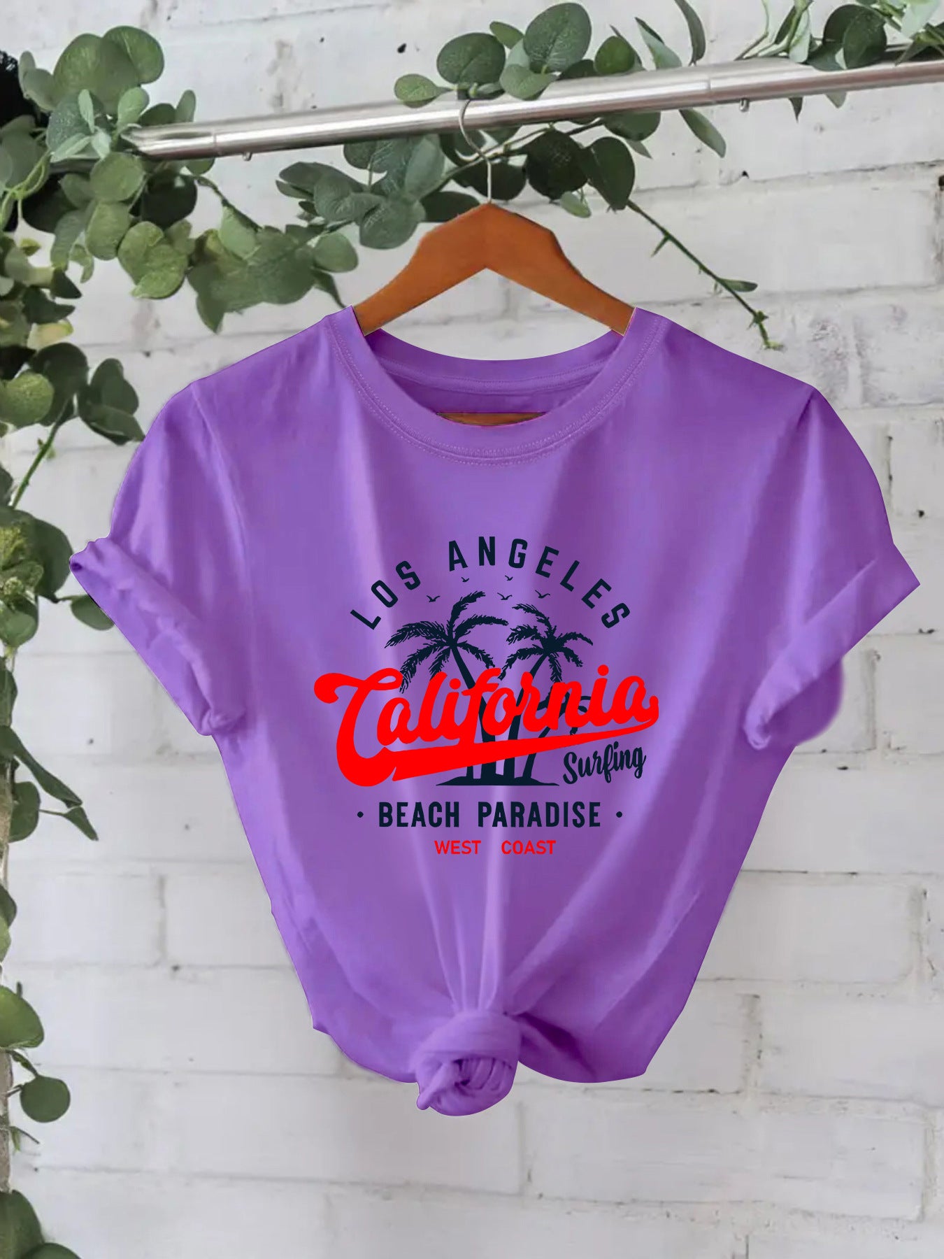 T-shirt WEST COAST letter print